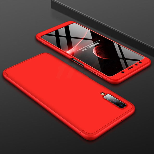 H&A 360 Degree Full Cover Phone Case For Samsung Galaxy J4 Plus J6 Plus J8 A7 2018 Matte Shockproof PC Phone Cover A7 J8 Case