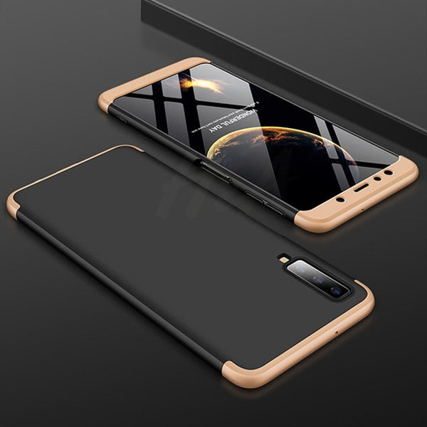 H&A 360 Degree Full Cover Phone Case For Samsung Galaxy J4 Plus J6 Plus J8 A7 2018 Matte Shockproof PC Phone Cover A7 J8 Case
