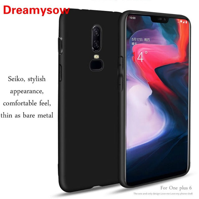 Matte Frosted TPU Black Cover Case For Oneplus 6 6T 5T 5 T For Nokia 2.1 3.1 5.1 X5 X6 7.1 plus Soft Protective Shell Phone Bag