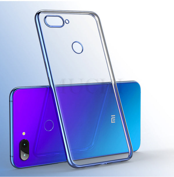 MUCHI For Xiaomi Mi 8 Lite Case Luxury Laser Plating Soft Clear Back Cover For Xiaomi Mi 8 Pro Mi 8X Mi8 Lite Phone Cases