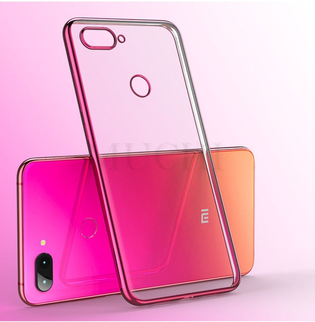 MUCHI For Xiaomi Mi 8 Lite Case Luxury Laser Plating Soft Clear Back Cover For Xiaomi Mi 8 Pro Mi 8X Mi8 Lite Phone Cases
