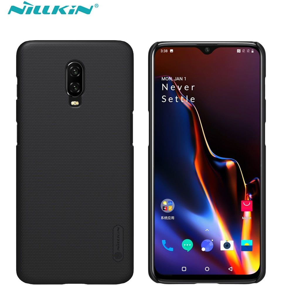 oneplus 6T Case One plus 6T Cover NILLKIN Super Frosted Shield Matte PC back cover case gift phone holder