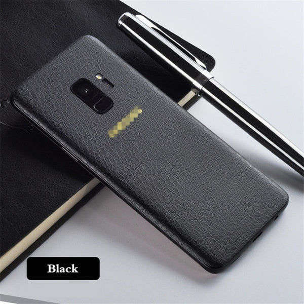 Leather Grain Skin for Samsung S7 S8 S8 Edge S9 Plus Mobile Phone Covers Sticker for Samsung Galaxy Note 8 9 Cutting Laminating