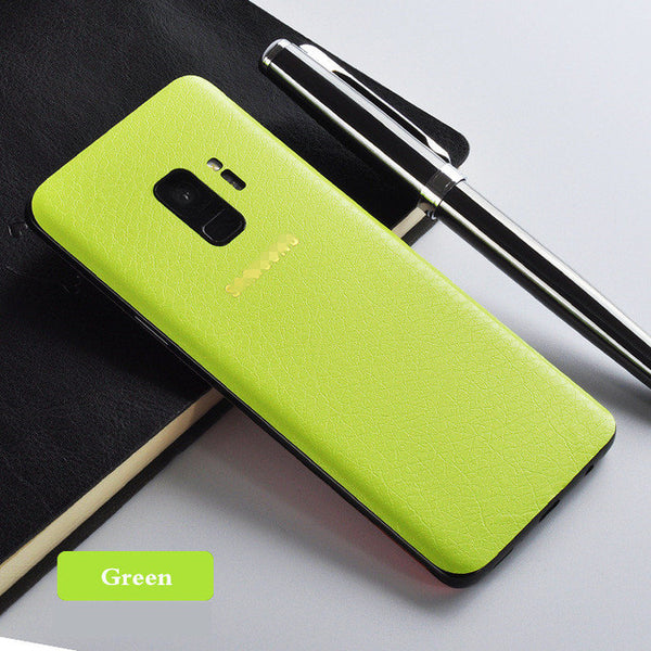 Leather Grain Skin for Samsung S7 S8 S8 Edge S9 Plus Mobile Phone Covers Sticker for Samsung Galaxy Note 8 9 Cutting Laminating