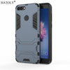 P Smart Armor Case Huawei P Smart Case Huawei Enjoy 7s Robot Silicone Rubber Hard Back Phone Cover For Huawei P Smart HATOLY