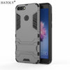 P Smart Armor Case Huawei P Smart Case Huawei Enjoy 7s Robot Silicone Rubber Hard Back Phone Cover For Huawei P Smart HATOLY