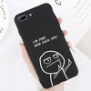 USLION Funny Letter Phone Case For iPhone 8 7 Plus X XS Max XR Middle Finger Emoji TPU Silicone Cover For iPhone 6 6s Plus Cases