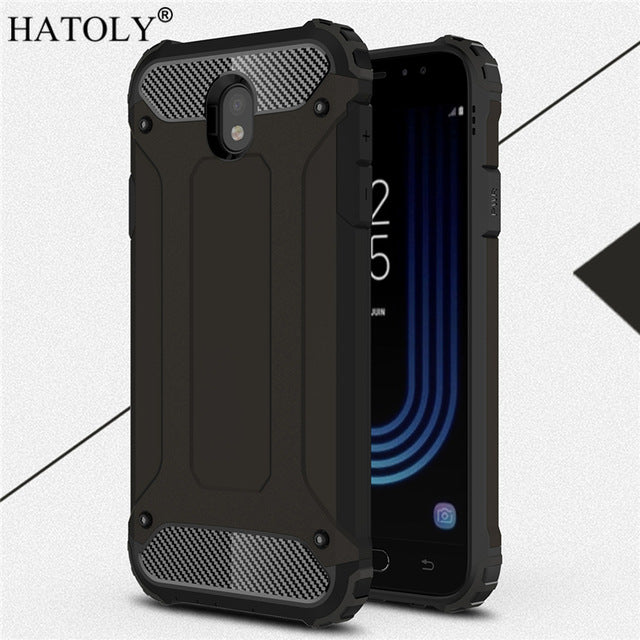 HATOLY For Coque Samsung Galaxy J7 2017 Case J730F/DS Heavy Armor Hard Cover Silicone Case for Samsung J7 Pro 2017 EU Version