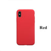 YX Phone Case Original Silicone For iPhone X XS Max XR Liquid TPU Soft Shockproof Back Cover For iPhone X 8 7 6 6S Plus