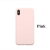 YX Phone Case Original Silicone For iPhone X XS Max XR Liquid TPU Soft Shockproof Back Cover For iPhone X 8 7 6 6S Plus