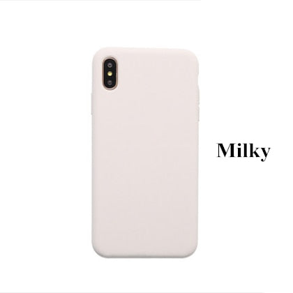 YX Phone Case Original Silicone For iPhone X XS Max XR Liquid TPU Soft Shockproof Back Cover For iPhone X 8 7 6 6S Plus