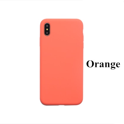 YX Phone Case Original Silicone For iPhone X XS Max XR Liquid TPU Soft Shockproof Back Cover For iPhone X 8 7 6 6S Plus