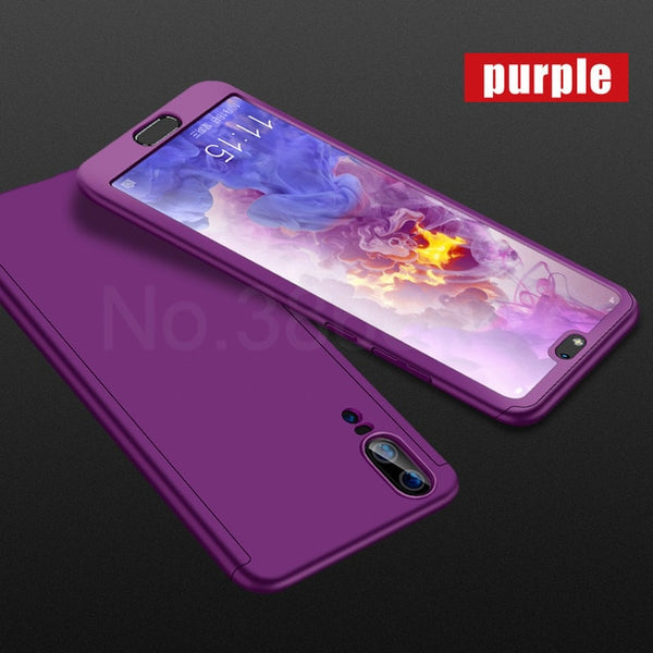 MooPok Luxury 360 Full Cover Case For Huawei P20 P10 P9 P8 Lite Cover Phone Case For Huawei P20 Pro P10 Plus With Tempered Glass