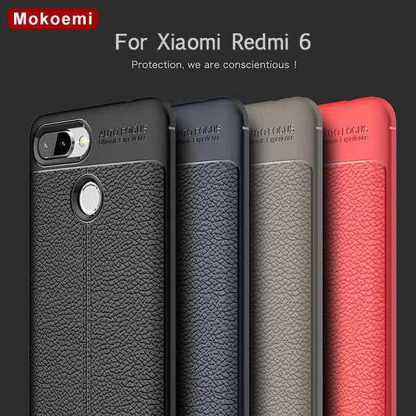 Mokoemi Fashion Lichee Pattern Shock Proof Soft 5.45"For Xiaomi Redmi 6 Case For Xiaomi Redmi 6 Cell Phone Case Cover