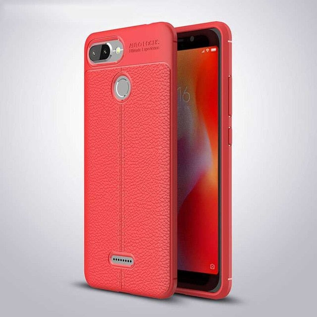 Mokoemi Fashion Lichee Pattern Shock Proof Soft 5.45"For Xiaomi Redmi 6 Case For Xiaomi Redmi 6 Cell Phone Case Cover
