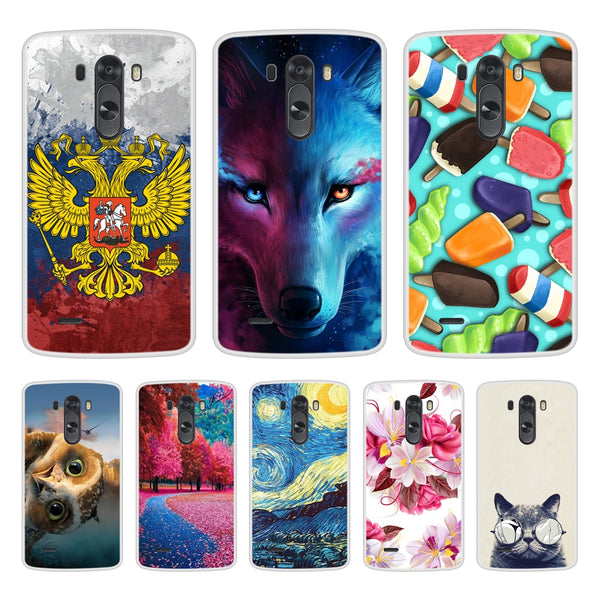 Case For LG G3 Soft Silicone TPU Cool Pattern Painting Phone Cover Coque For LGG3 D855 Case