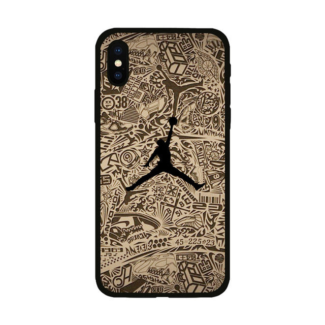 Jordan 23 Cover Case For  Iphone X Xs Max Xr 10 8 7 6 6s Plus 5 5s Se Black Soft Silicone Flayman Phone Cover Basketball Coque