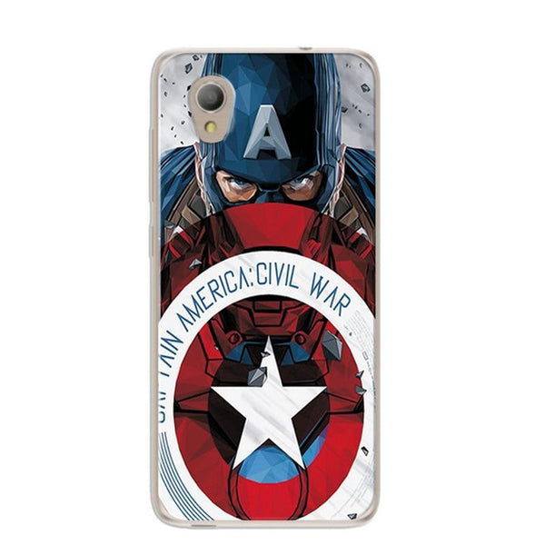 Captain America Phone Case For Alcatel 5033D Silicone Novelty The Avengers Mobile Cover Case For Alcatel 1 5033D 5033A 5033Y 5"