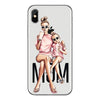 Fashion Black Brown Hair Baby Mom Girl Queen 01 Case For iPhone X XS Max XR 8 7 6 6s Plus 5 5s SE Silicone Woman Phone Cover