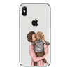 Fashion Black Brown Hair Baby Mom Girl Queen 01 Case For iPhone X XS Max XR 8 7 6 6s Plus 5 5s SE Silicone Woman Phone Cover