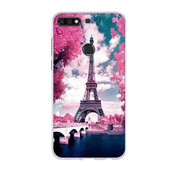 TPU Case for Huawei Y7 Prime 2018 Case Painted Silicone Cover for Huawei Y7 2018 Funda for huawei Y7 Pro 2018 Phone Cases