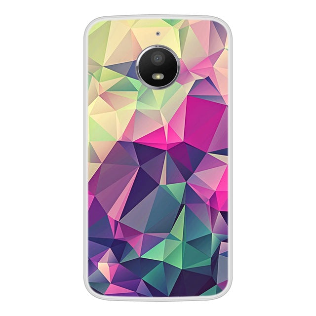 Case For Motorola Moto E4 Soft Silicone TPU Cool Design Patterned Painted Phone Cover For Motorola Moto E4 Case