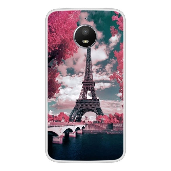 Case For Motorola Moto E4 Soft Silicone TPU Cool Design Patterned Painted Phone Cover For Motorola Moto E4 Case
