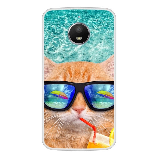 Case For Motorola Moto E4 Soft Silicone TPU Cool Design Patterned Painted Phone Cover For Motorola Moto E4 Case