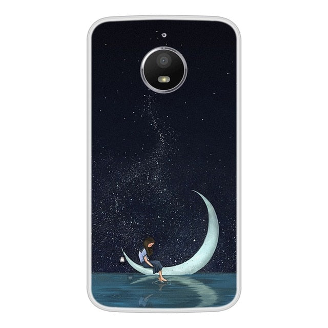 Case For Motorola Moto E4 Soft Silicone TPU Cool Design Patterned Painted Phone Cover For Motorola Moto E4 Case