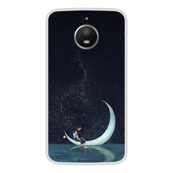 Case For Motorola Moto E4 Soft Silicone TPU Cool Design Patterned Painted Phone Cover For Motorola Moto E4 Case
