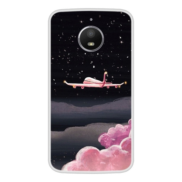 Case For Motorola Moto E4 Soft Silicone TPU Cool Design Patterned Painted Phone Cover For Motorola Moto E4 Case
