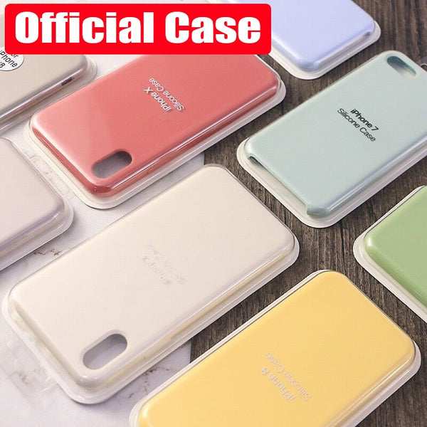 Have LOGO Original Offical Silicone Case For iPhone 7 8 Case For iPhone 6 6s Plus Phone Cover For iPhone X Xs Max XR 5S SE Cases