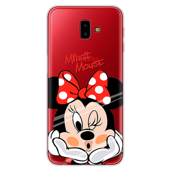 Cartoon Minnie Phone Case For Samsung Galaxy J6 Plus Case Cartoon Soft Silicon TPU Fundas Cover For Samsung J6 Plus Case Coque