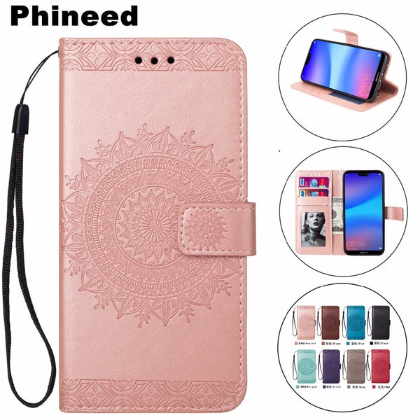 Flip Phone Etui Coque Cover Case on for Huawei P20 P10 Pro Lite Plus With Soft TPu High Quality Totem Print PU Leather Wallet
