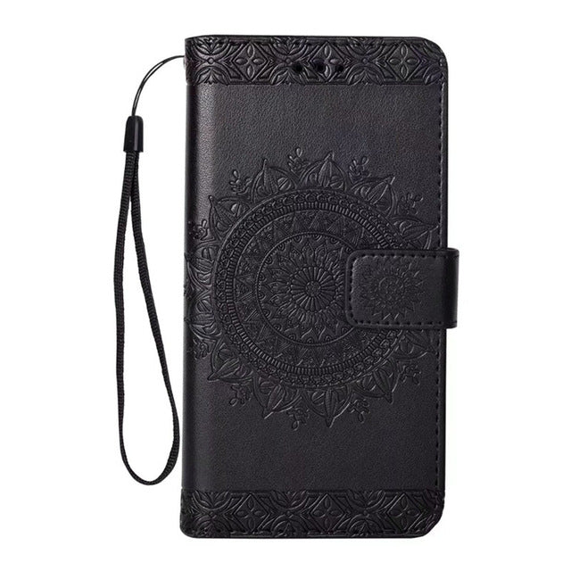 Flip Phone Etui Coque Cover Case on for Huawei P20 P10 Pro Lite Plus With Soft TPu High Quality Totem Print PU Leather Wallet