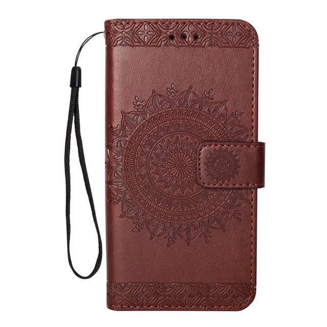 Flip Phone Etui Coque Cover Case on for Huawei P20 P10 Pro Lite Plus With Soft TPu High Quality Totem Print PU Leather Wallet
