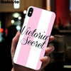 Babaite PINK LOVE PINK Soft Silicone black Phone Case for Apple iPhone 8 7 6 6S Plus X XS MAX 5 5S SE XR Mobile Cover