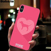 Babaite PINK LOVE PINK Soft Silicone black Phone Case for Apple iPhone 8 7 6 6S Plus X XS MAX 5 5S SE XR Mobile Cover