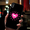 Babaite PINK LOVE PINK Soft Silicone black Phone Case for Apple iPhone 8 7 6 6S Plus X XS MAX 5 5S SE XR Mobile Cover