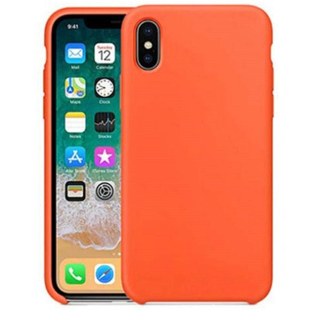 Have LOGO Original official Silicone Case For iPhone 7 8 XS Phone Case For iPhone X XR Cover For iPhone 6 6S Plus 5 5S