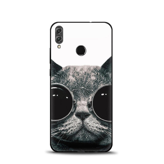 JURCHEN Case For Huawei Honor 8X Soft TPU Silicone Cartoon Cute Back Cover For Huawei Honor 8X JSN-AL00 a TL00 6.5" Phone Cases