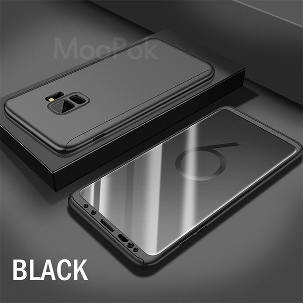 Moopok 360 Full Cover Protective Case For Samsung Galaxy S9 S8 Plus S7 Edge Cases With Glass For Samsung Note 8 9 S8 Phone Case