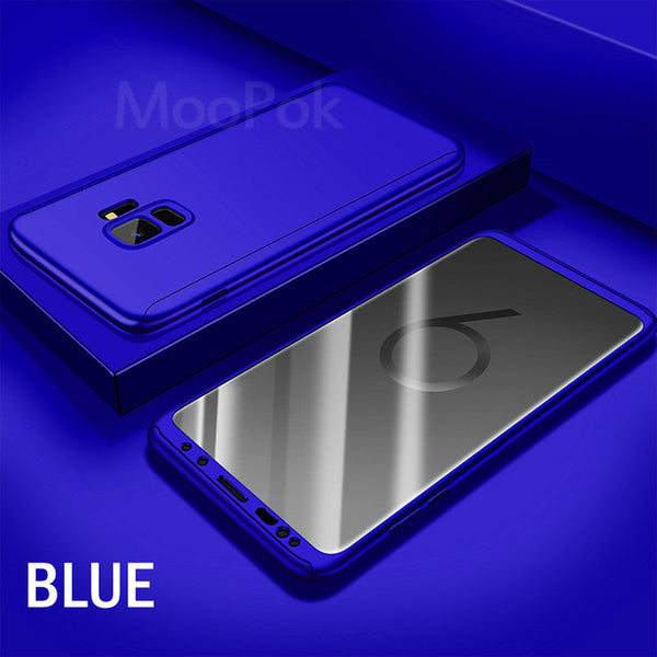 Moopok 360 Full Cover Protective Case For Samsung Galaxy S9 S8 Plus S7 Edge Cases With Glass For Samsung Note 8 9 S8 Phone Case