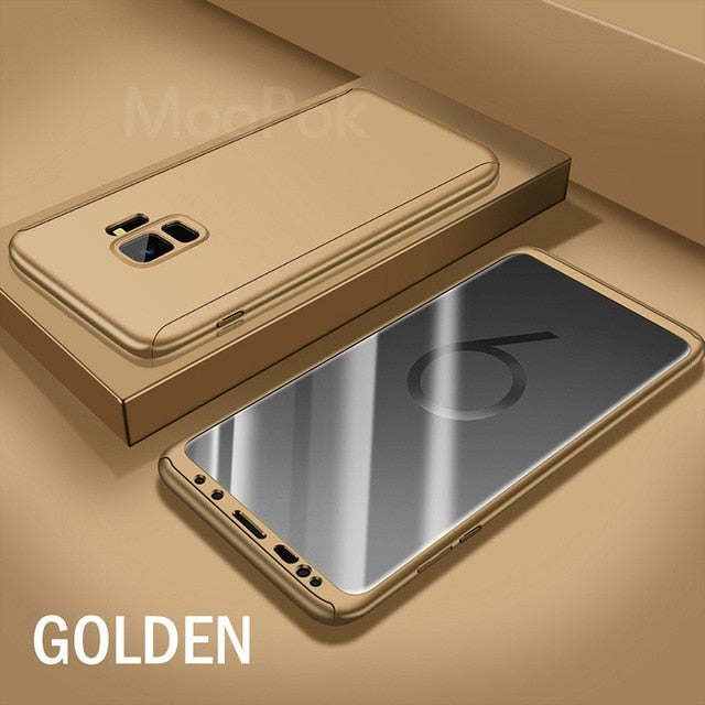 Moopok 360 Full Cover Protective Case For Samsung Galaxy S9 S8 Plus S7 Edge Cases With Glass For Samsung Note 8 9 S8 Phone Case