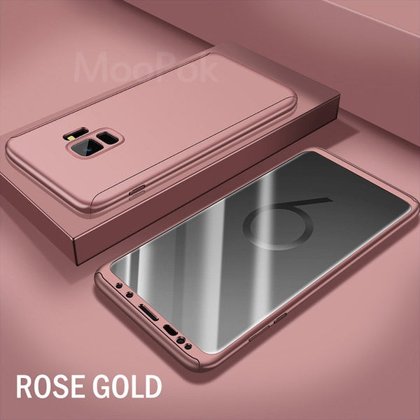 Moopok 360 Full Cover Protective Case For Samsung Galaxy S9 S8 Plus S7 Edge Cases With Glass For Samsung Note 8 9 S8 Phone Case