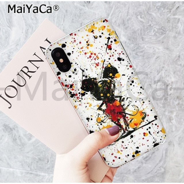 MaiYaCa Cute Kissing Mickey Minnie Mouse best friend phone case for Apple iPhone 6 7 8 6s plus X XS MAX  XR 5 5s SE mobile cover
