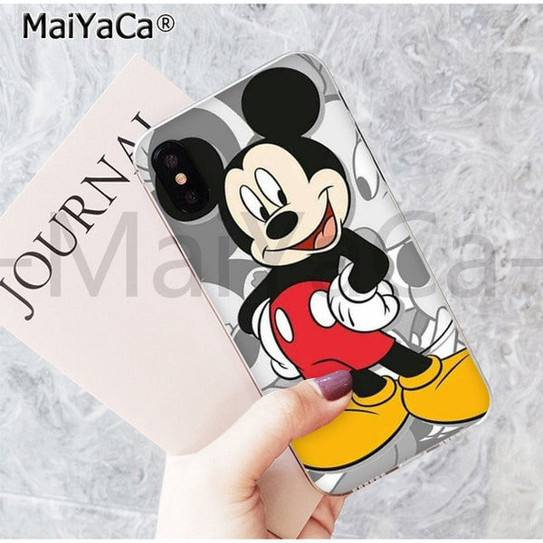 MaiYaCa Cute Kissing Mickey Minnie Mouse best friend phone case for Apple iPhone 6 7 8 6s plus X XS MAX  XR 5 5s SE mobile cover