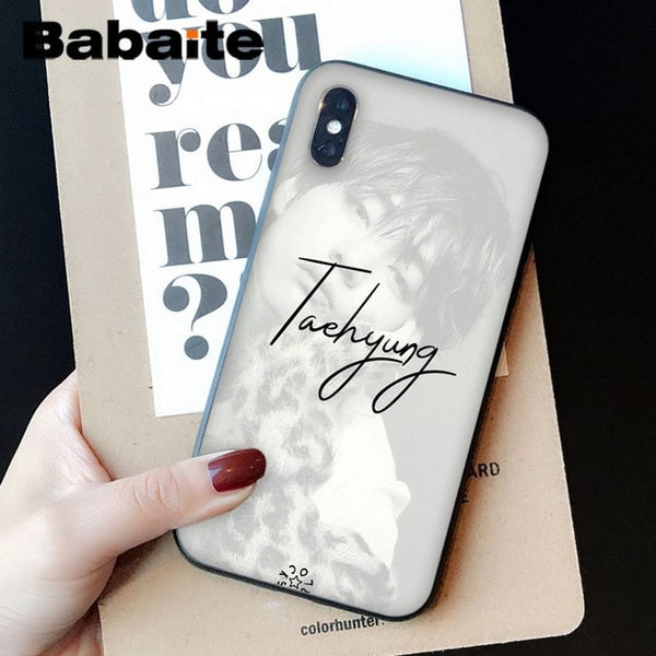 Babaite BTS Pattern TPU Soft Phone Accessories Cell Phone Case for Apple iPhone 8 7 6 6S Plus X XS MAX 5 5S SE XR Mobile Cover