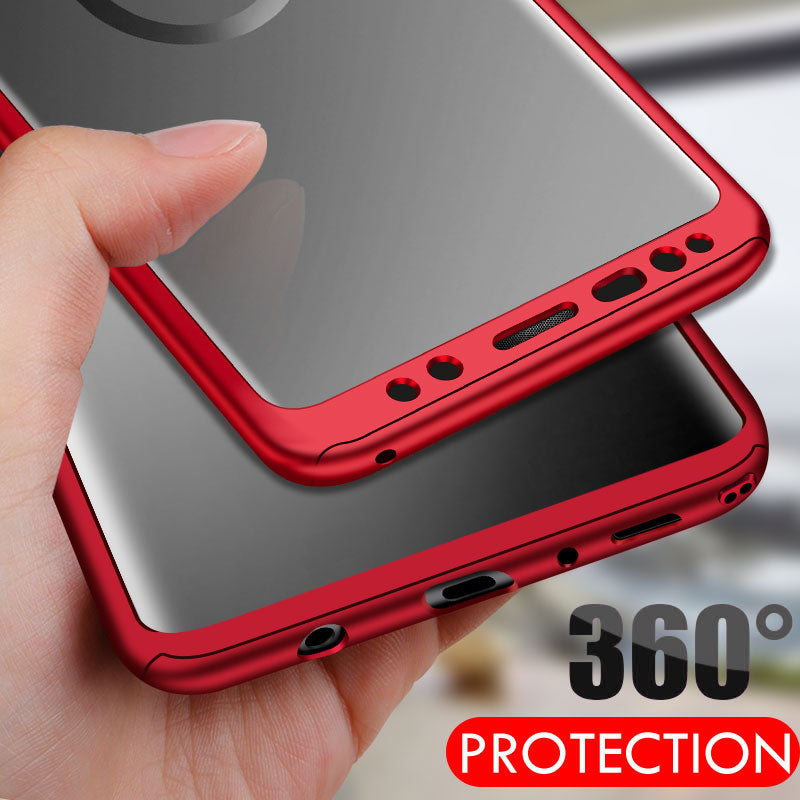 Moopok 360 Full Cover Protective Case For Samsung Galaxy S9 S8 Plus S7 Edge Cases With Glass For Samsung Note 8 9 S8 Phone Case