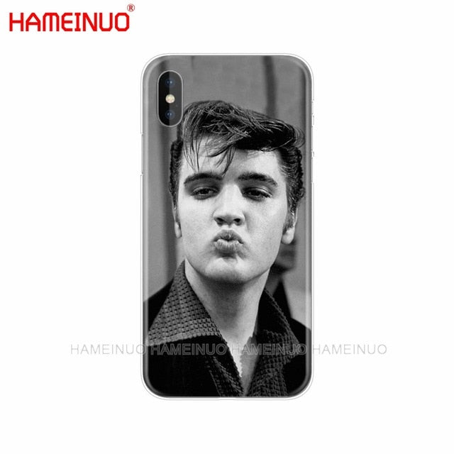 HAMEINUO Elvis Presley Kiss Luxury cell phone Cover case for iphone X 8 7 6 4 4s 5 5s SE 5c 6s plus